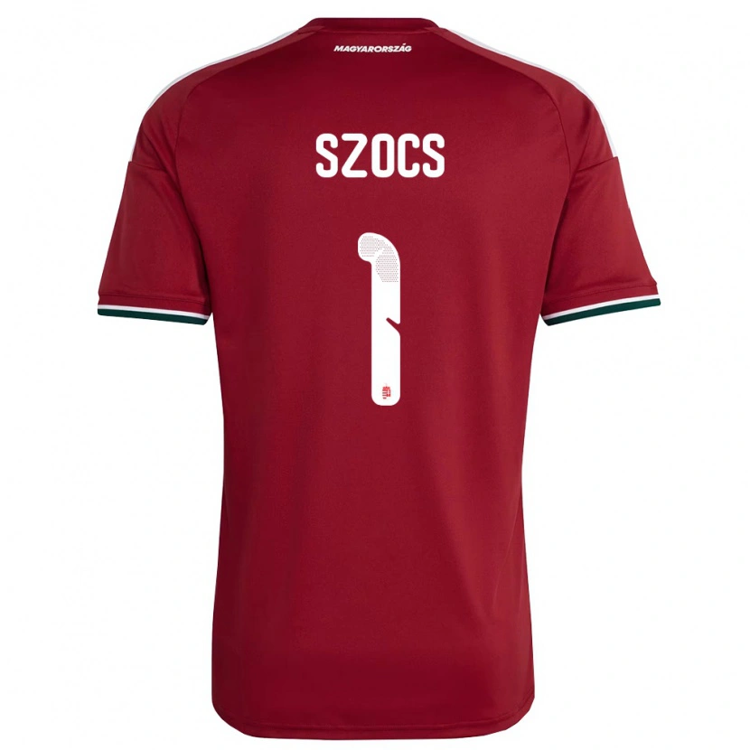 Danxen Hombre Camiseta Hungría Réka Szőcs #1 Rojo Blanco Verde 1ª Equipación 26-28 La Camisa México
