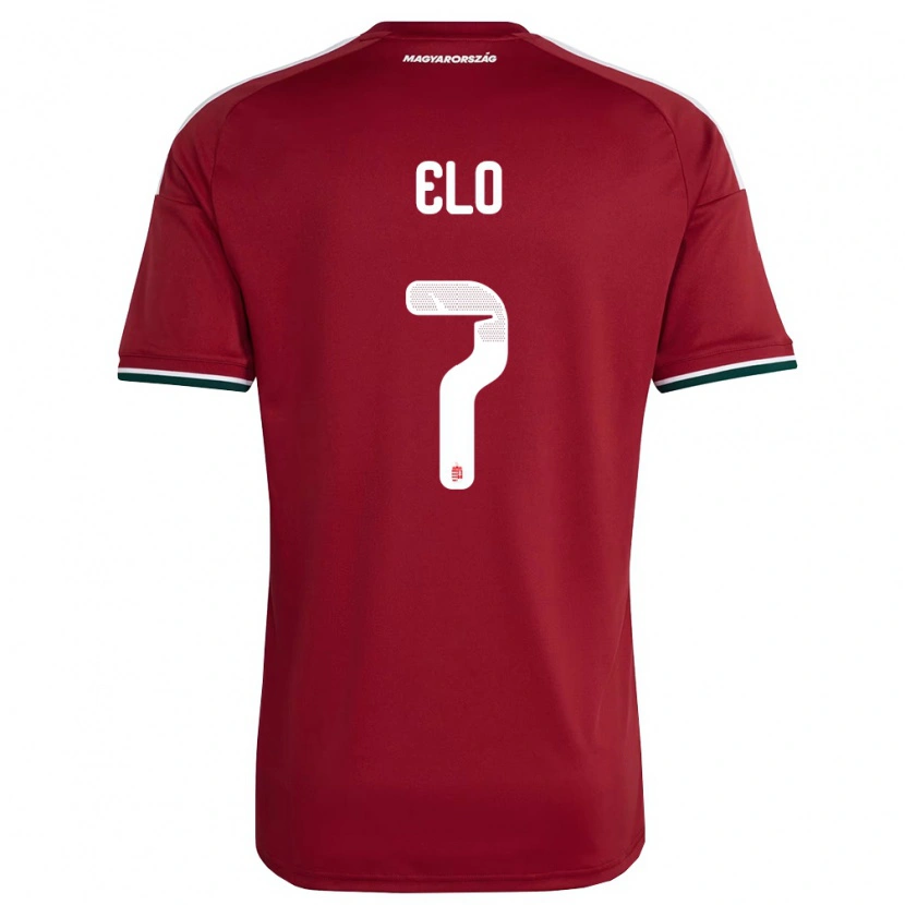Danxen Hombre Camiseta Hungría Csongor Élő #7 Rojo Blanco Verde 1ª Equipación 26-28 La Camisa México