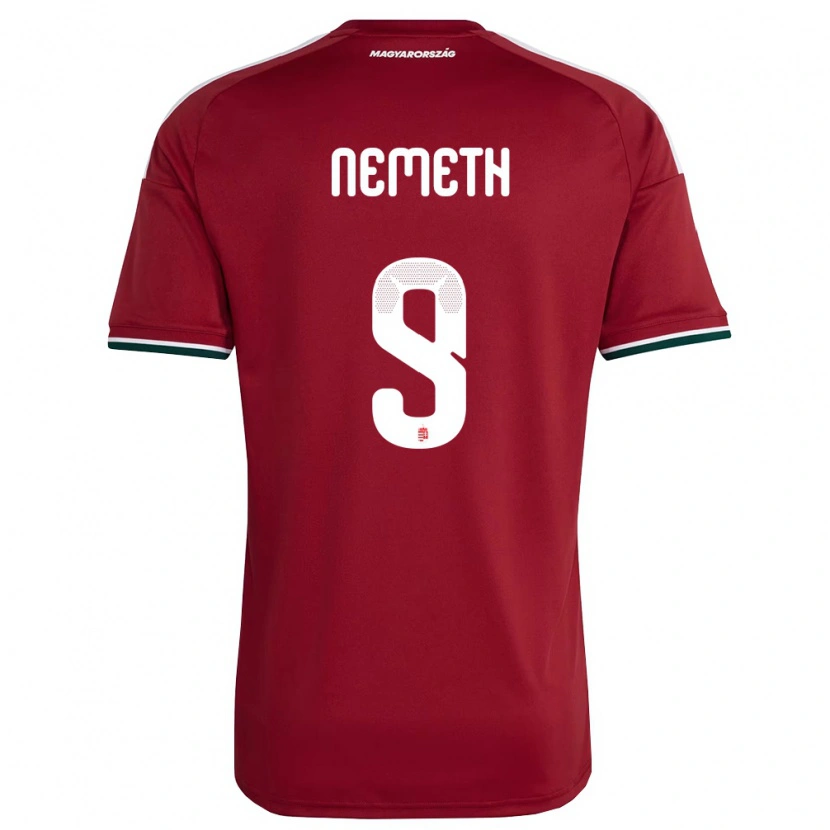 Danxen Hombre Camiseta Hungría András Németh #9 Rojo Blanco Verde 1ª Equipación 26-28 La Camisa México