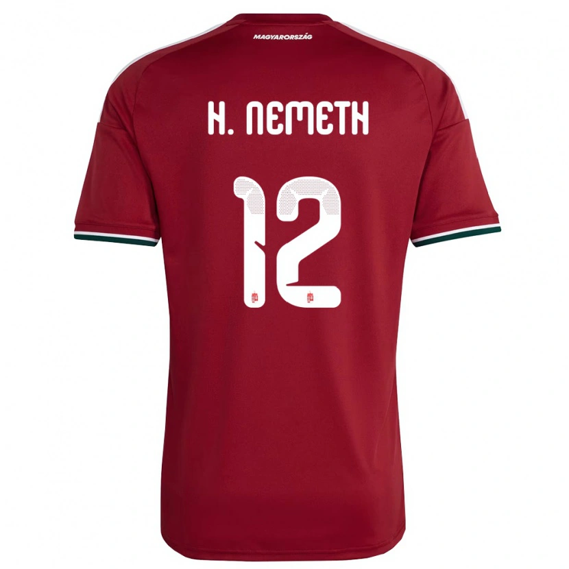 Danxen Hombre Camiseta Hungría Hanna Németh #12 Rojo Blanco Verde 1ª Equipación 26-28 La Camisa México