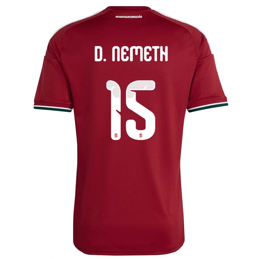Danxen Hombre Camiseta Hungría Diana Németh #15 Rojo Blanco Verde 1ª Equipación 26-28 La Camisa México