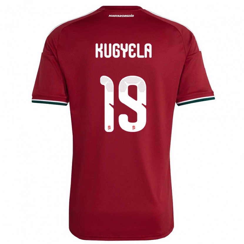 Danxen Hombre Camiseta Hungría Zalán Kugyela #19 Rojo Blanco Verde 1ª Equipación 26-28 La Camisa México