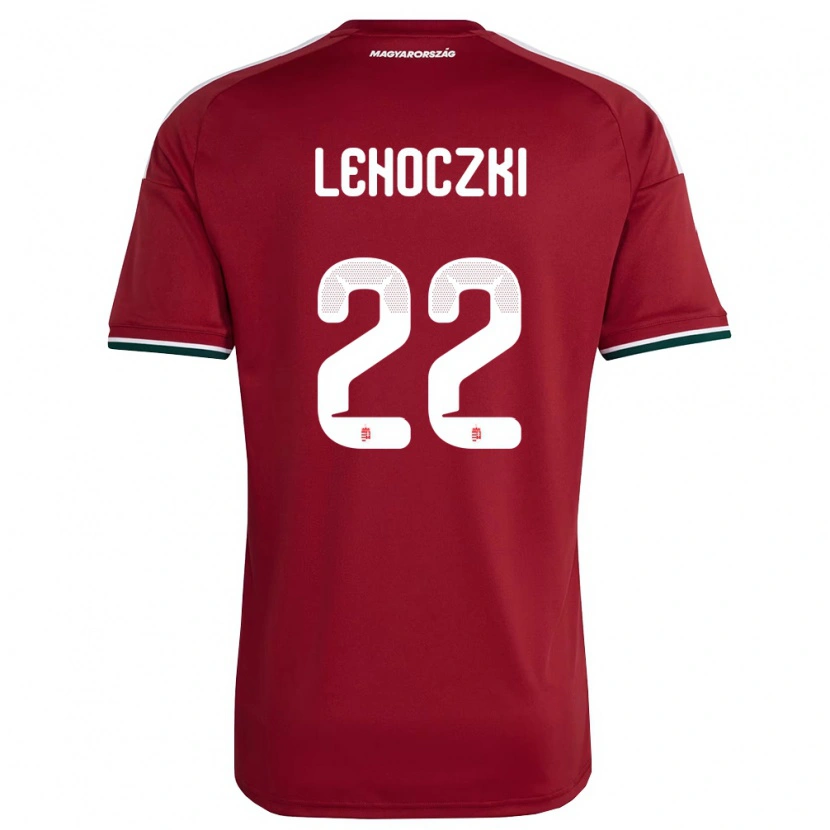Danxen Hombre Camiseta Hungría Bendegúz Lehoczki #22 Rojo Blanco Verde 1ª Equipación 26-28 La Camisa México