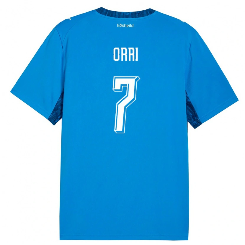 Danxen Hombre Camiseta Islandia Ágúst Orri Thorsteinsson #7 Azul Marino 1ª Equipación 26-28 La Camisa México