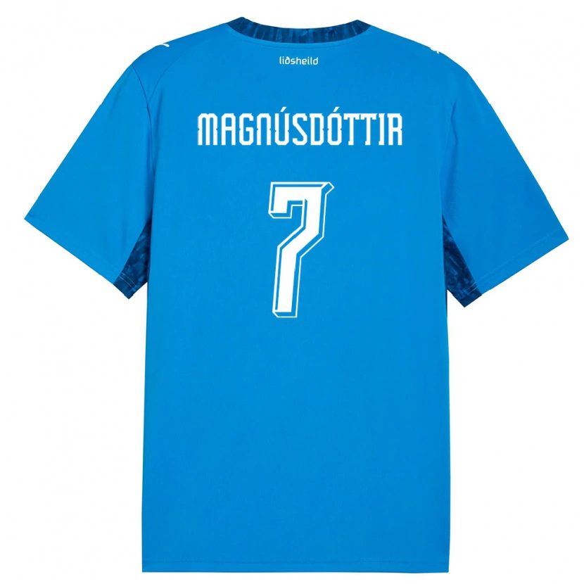 Danxen Hombre Camiseta Islandia Selma Sól Magnúsdóttir #7 Azul Marino 1ª Equipación 26-28 La Camisa México