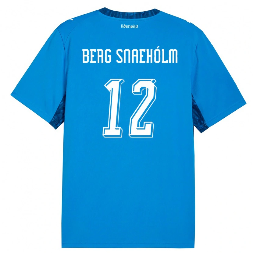 Danxen Hombre Camiseta Islandia Gylfi Berg Snaehólm #12 Azul Marino 1ª Equipación 26-28 La Camisa México