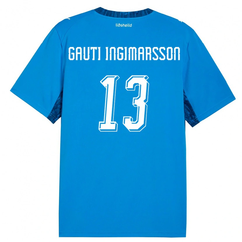 Danxen Hombre Camiseta Islandia Skarphédinn Gauti Ingimarsson #13 Azul Marino 1ª Equipación 26-28 La Camisa México