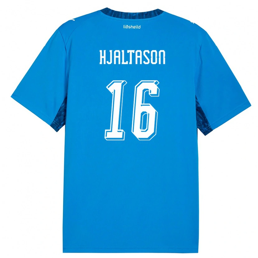 Danxen Hombre Camiseta Islandia Kristian Hjaltason #16 Azul Marino 1ª Equipación 26-28 La Camisa México