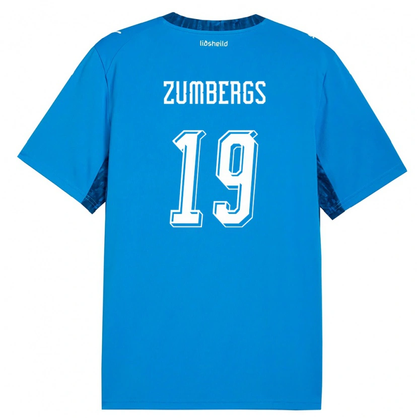 Danxen Hombre Camiseta Islandia Aron Kristinn Zumbergs #19 Azul Marino 1ª Equipación 26-28 La Camisa México