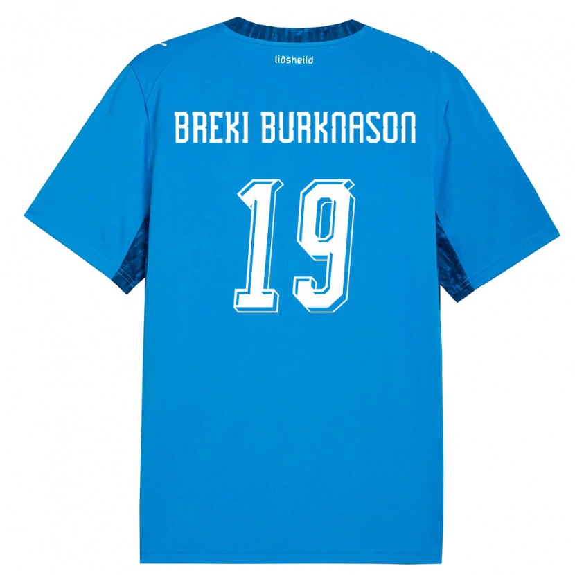 Danxen Hombre Camiseta Islandia Birnir Breki Burknason #19 Azul Marino 1ª Equipación 26-28 La Camisa México