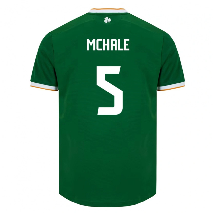 Danxen Hombre Camiseta Irlanda Sean Mchale #5 Verde Oscuro Blanco 1ª Equipación 26-28 La Camisa México
