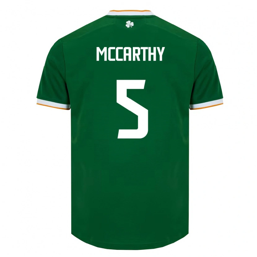 Danxen Hombre Camiseta Irlanda Taylor Mccarthy #5 Verde Oscuro Blanco 1ª Equipación 26-28 La Camisa México