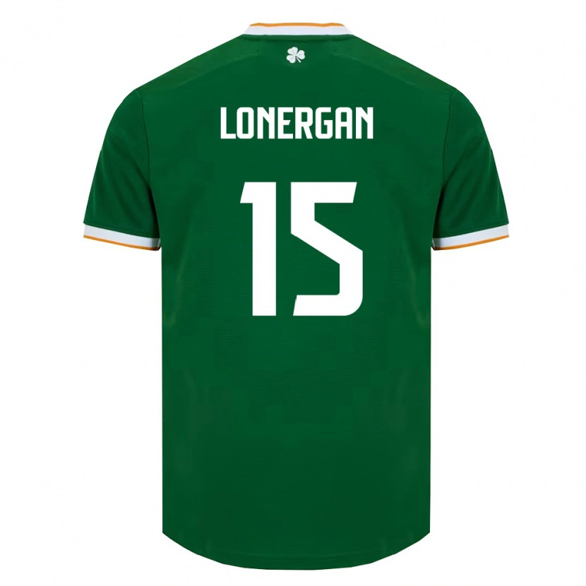 Danxen Hombre Camiseta Irlanda Tommy Lonergan #15 Verde Oscuro Blanco 1ª Equipación 26-28 La Camisa México