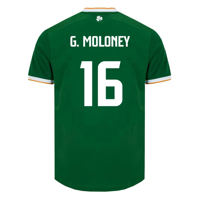Danxen Hombre Camiseta Irlanda Grace Moloney #16 Verde Oscuro Blanco 1ª Equipación 26-28 La Camisa México
