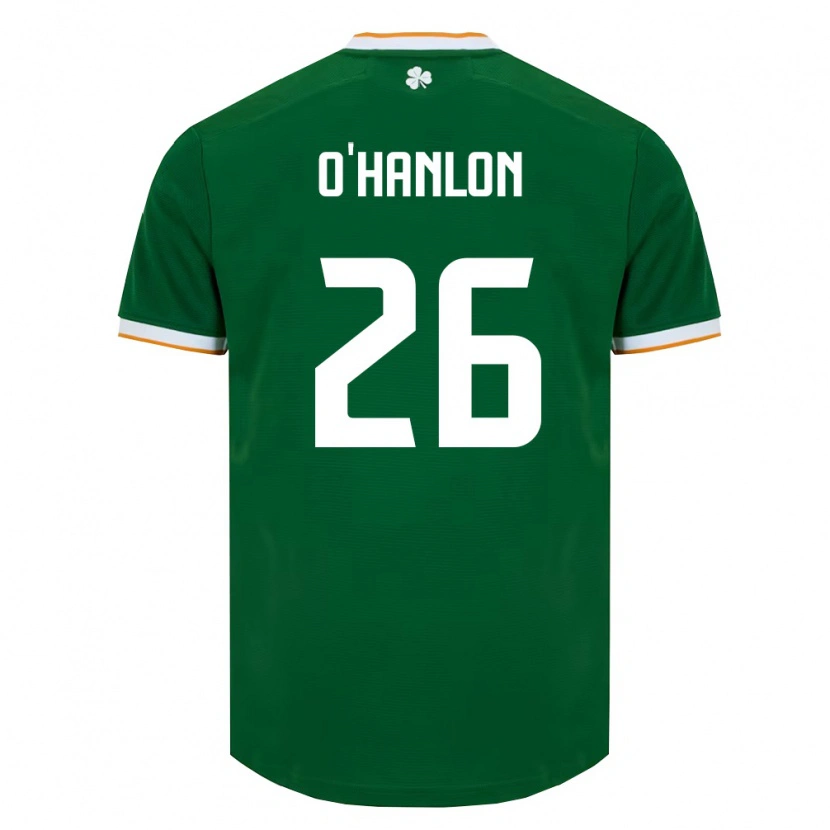 Danxen Hombre Camiseta Irlanda Tara O'hanlon #26 Verde Oscuro Blanco 1ª Equipación 26-28 La Camisa México