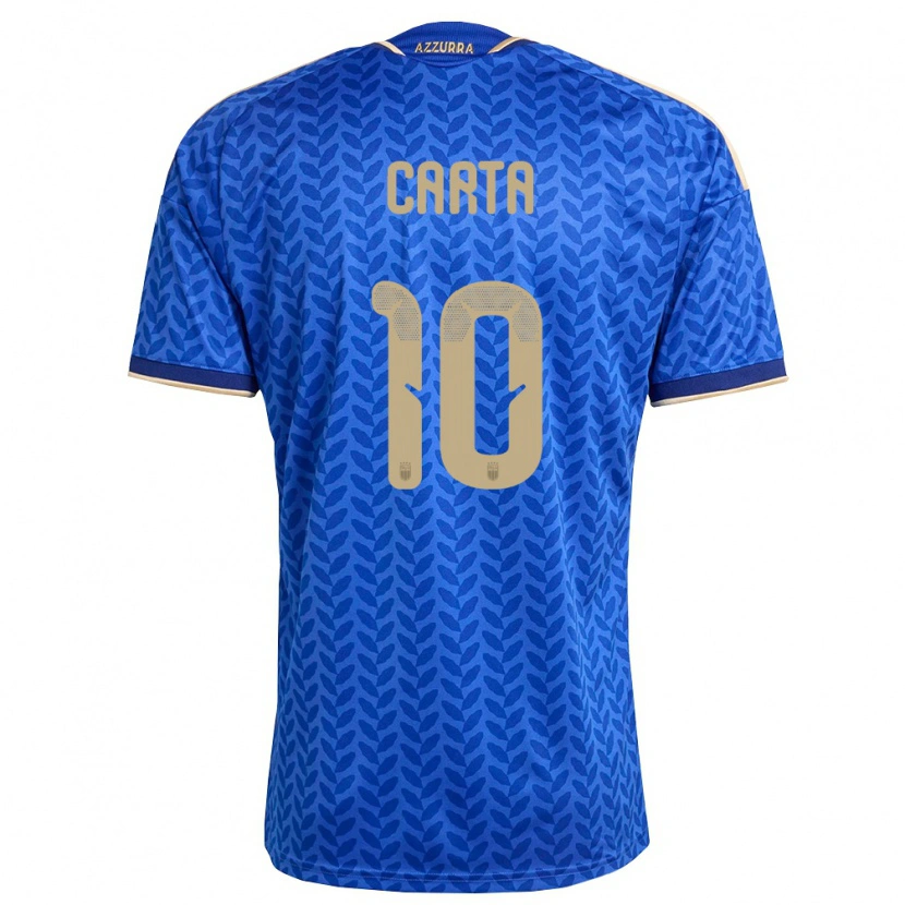 Danxen Hombre Camiseta Italia Antonella Carta #10 Azul Marino Oro 1ª Equipación 26-28 La Camisa México