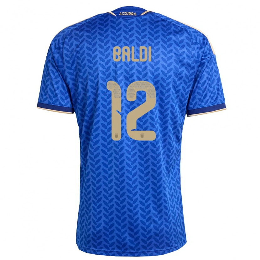 Danxen Hombre Camiseta Italia Rachele Baldi #12 Azul Marino Oro 1ª Equipación 26-28 La Camisa México