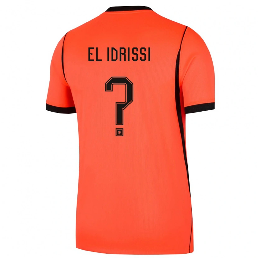 Danxen Hombre Camiseta Países Bajos Yasim El Idrissi #0 Naranja Negro 1ª Equipación 26-28 La Camisa México