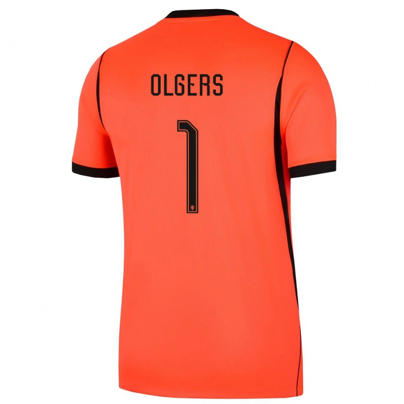 Danxen Hombre Camiseta Países Bajos Guus Olgers #1 Naranja Negro 1ª Equipación 26-28 La Camisa México
