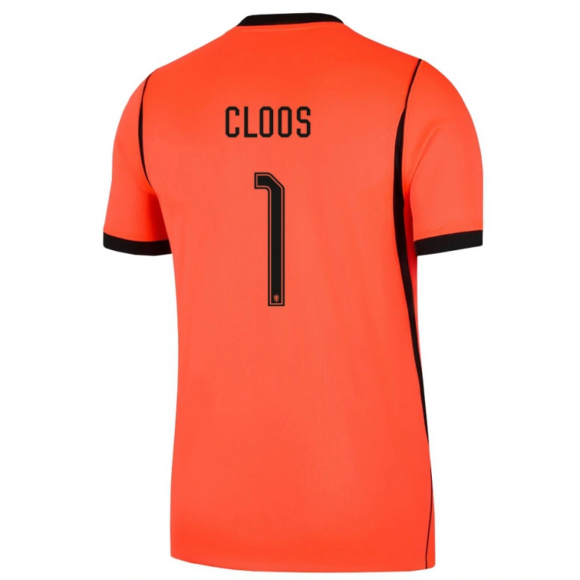 Danxen Hombre Camiseta Países Bajos Cino Cloos #1 Naranja Negro 1ª Equipación 26-28 La Camisa México