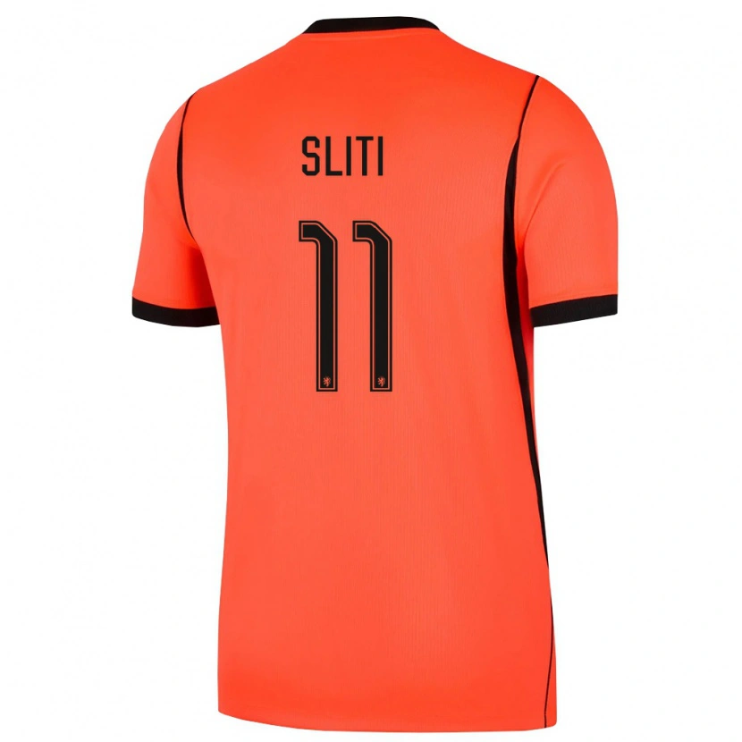 Danxen Hombre Camiseta Países Bajos Aymen Sliti #11 Naranja Negro 1ª Equipación 26-28 La Camisa México
