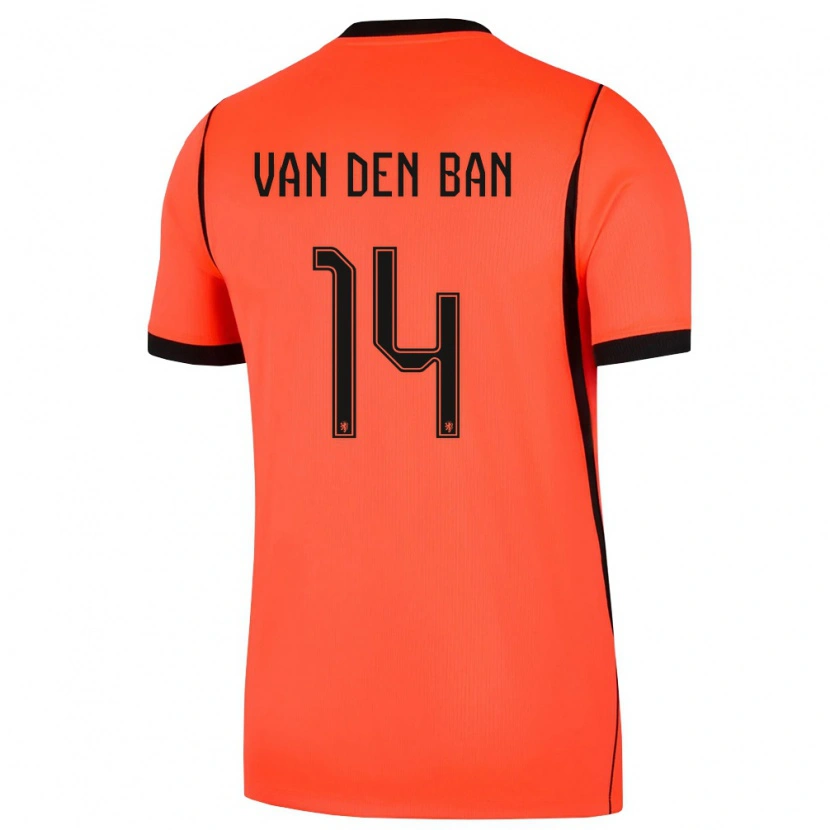 Danxen Hombre Camiseta Países Bajos Yoël Van Den Ban #14 Naranja Negro 1ª Equipación 26-28 La Camisa México
