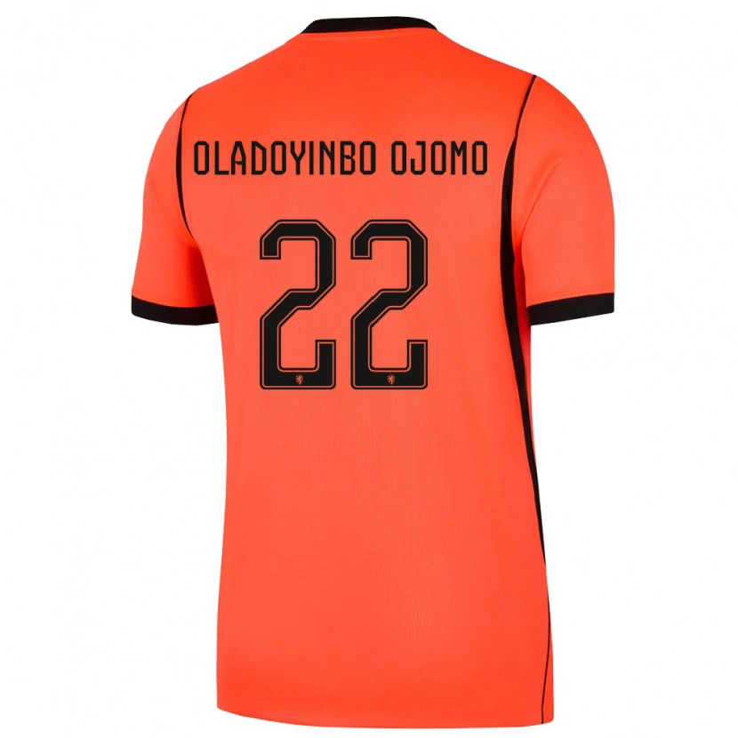 Danxen Hombre Camiseta Países Bajos Jeremiah Oladoyinbo Ojomo #22 Naranja Negro 1ª Equipación 26-28 La Camisa México