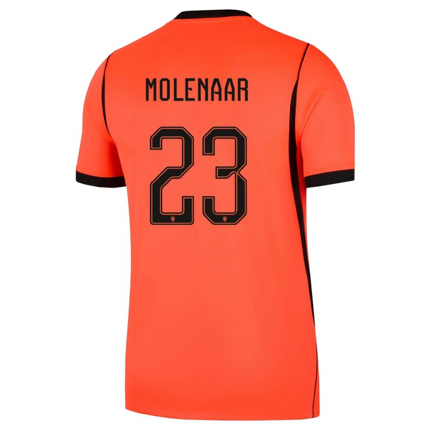Danxen Hombre Camiseta Países Bajos Finn Molenaar #23 Naranja Negro 1ª Equipación 26-28 La Camisa México