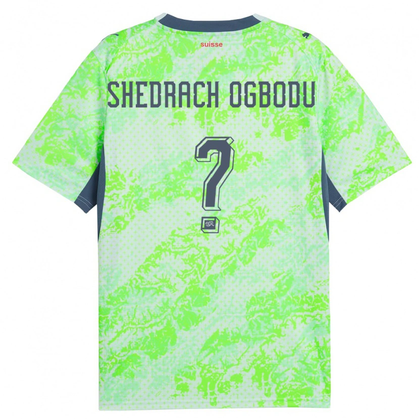Danxen Hombre Camiseta Suiza Shedrach Ogbodu #0 Verde Marino 2ª Equipación 26-28 La Camisa México