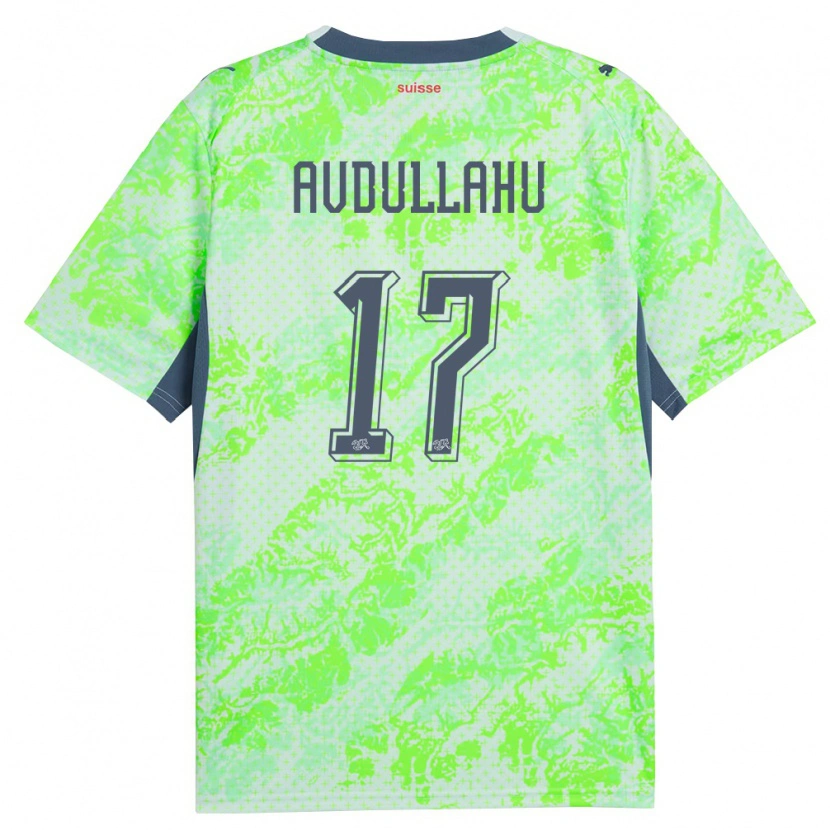 Danxen Hombre Camiseta Suiza Leon Avdullahu #17 Verde Marino 2ª Equipación 26-28 La Camisa México