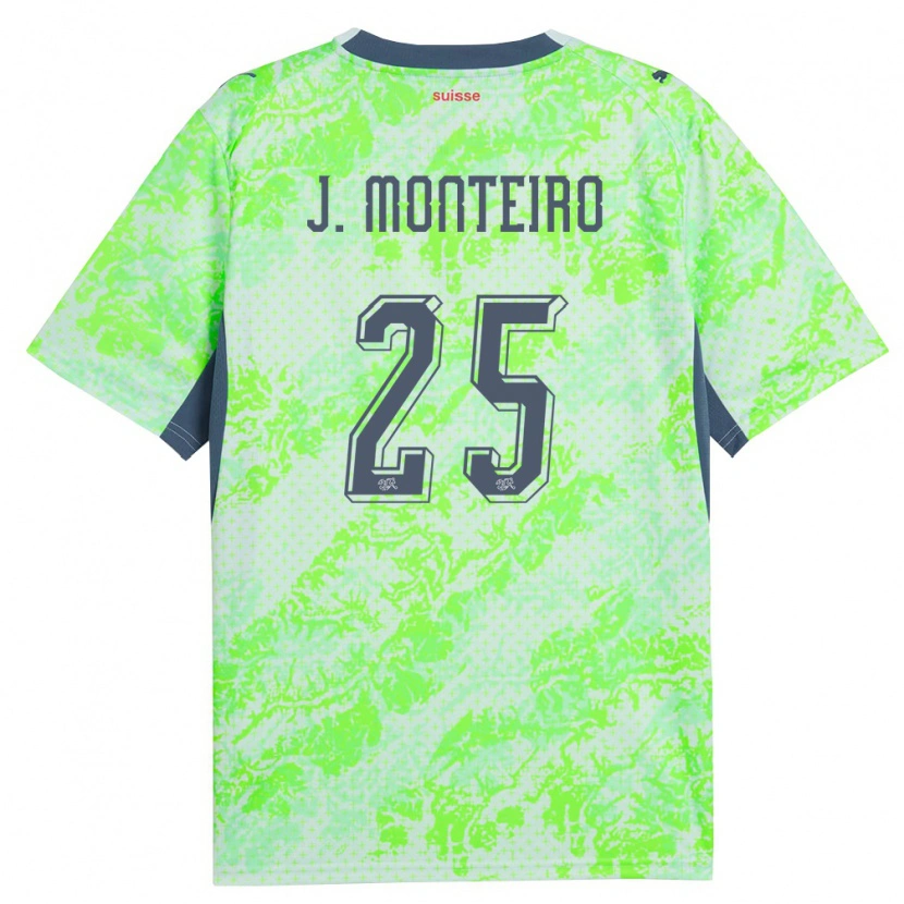 Danxen Hombre Camiseta Suiza Joël Monteiro #25 Verde Marino 2ª Equipación 26-28 La Camisa México