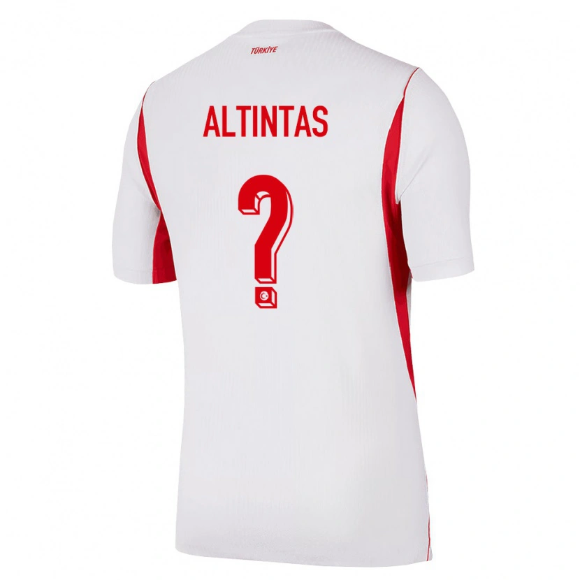 Danxen Hombre Camiseta Turquía Benan Altıntaş #0 Blanco Rojo Borgoña 2ª Equipación 26-28 La Camisa México