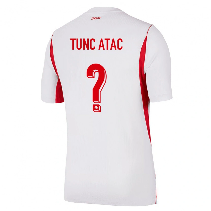 Danxen Hombre Camiseta Turquía Arin Tunç Ataç #0 Blanco Rojo Borgoña 2ª Equipación 26-28 La Camisa México