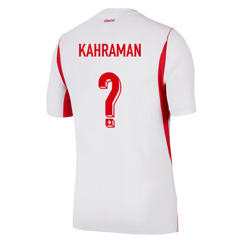 Danxen Hombre Camiseta Turquía Osman Kahraman #0 Blanco Rojo Borgoña 2ª Equipación 26-28 La Camisa México