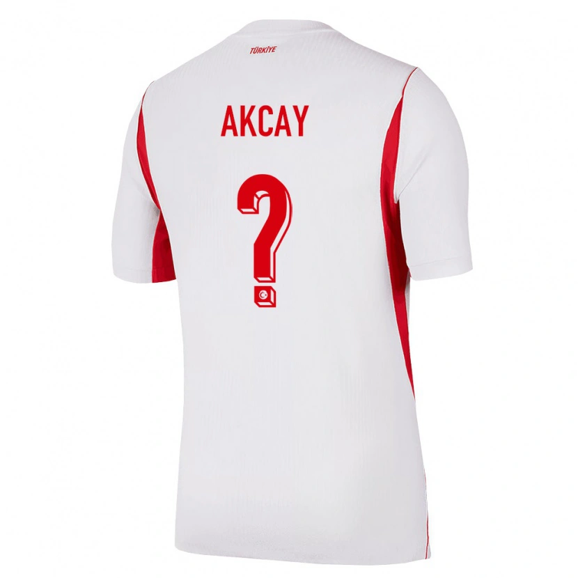 Danxen Hombre Camiseta Turquía Yasin Akçay #0 Blanco Rojo Borgoña 2ª Equipación 26-28 La Camisa México