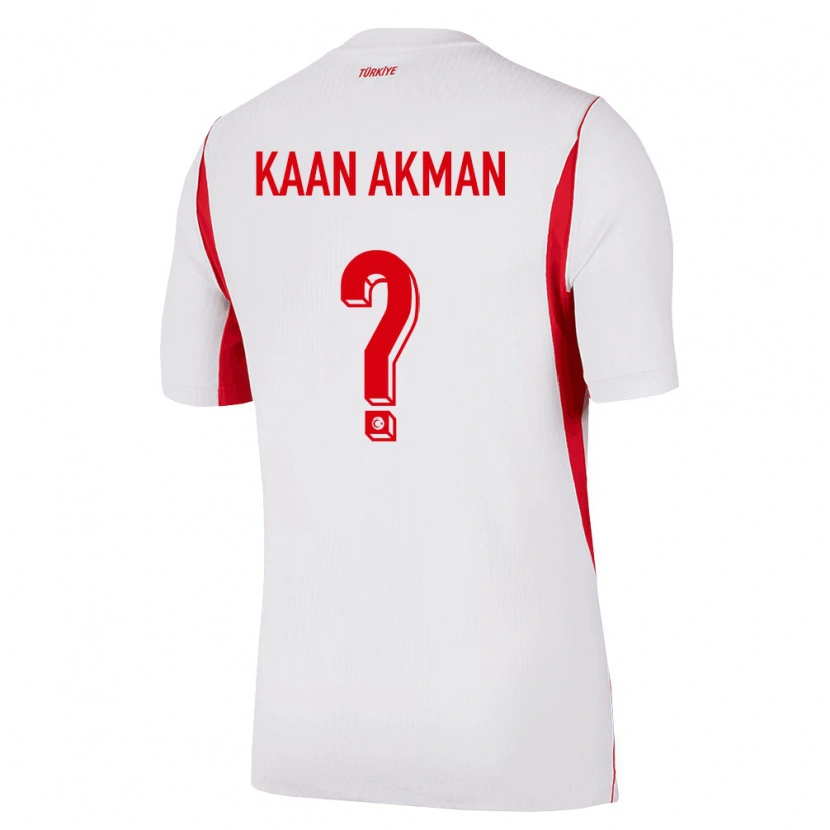 Danxen Hombre Camiseta Turquía Ege Kaan Akman #0 Blanco Rojo Borgoña 2ª Equipación 26-28 La Camisa México