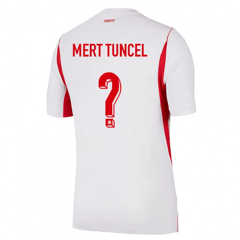 Danxen Hombre Camiseta Turquía Hasan Mert Tuncel #0 Blanco Rojo Borgoña 2ª Equipación 26-28 La Camisa México