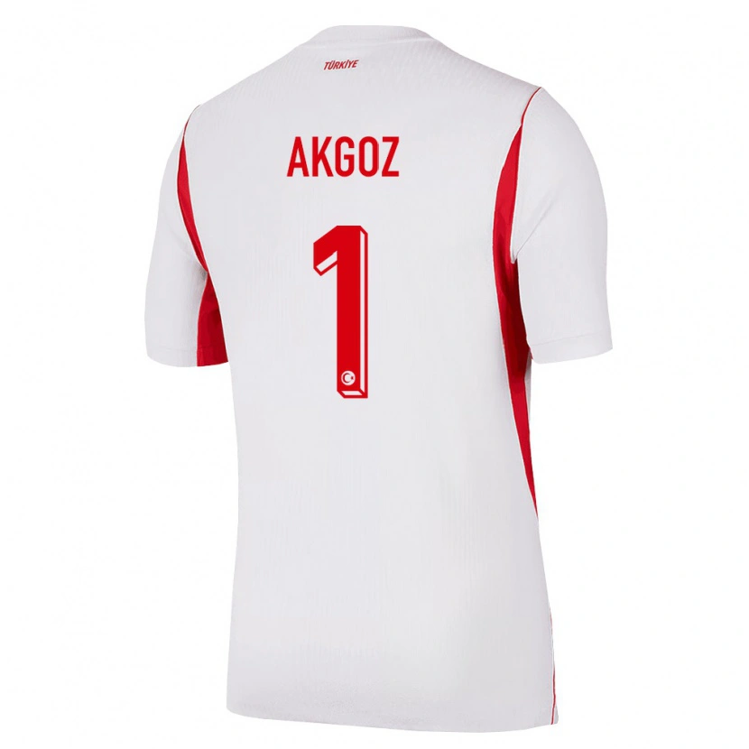 Danxen Hombre Camiseta Turquía Selda Akgöz #1 Blanco Rojo Borgoña 2ª Equipación 26-28 La Camisa México