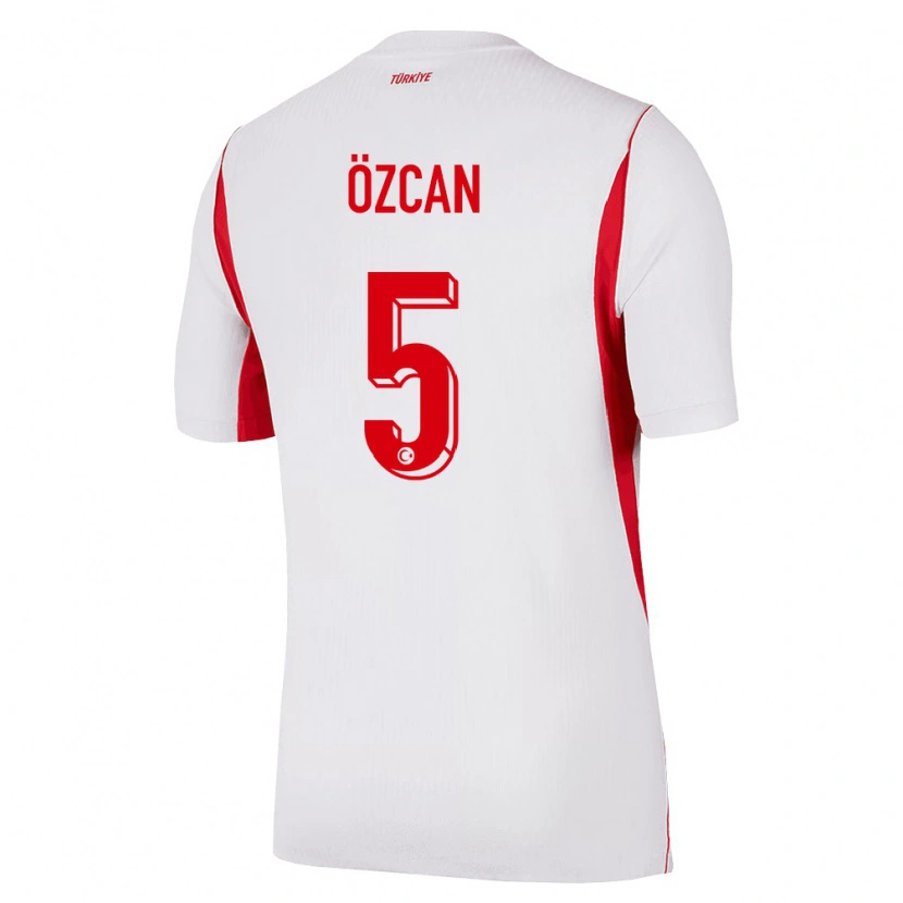 Danxen Hombre Camiseta Turquía Salih Özcan #5 Blanco Rojo Borgoña 2ª Equipación 26-28 La Camisa México