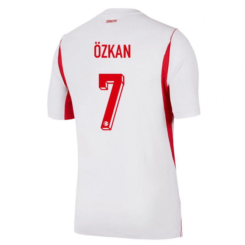 Danxen Hombre Camiseta Turquía Noyan Özkan #7 Blanco Rojo Borgoña 2ª Equipación 26-28 La Camisa México
