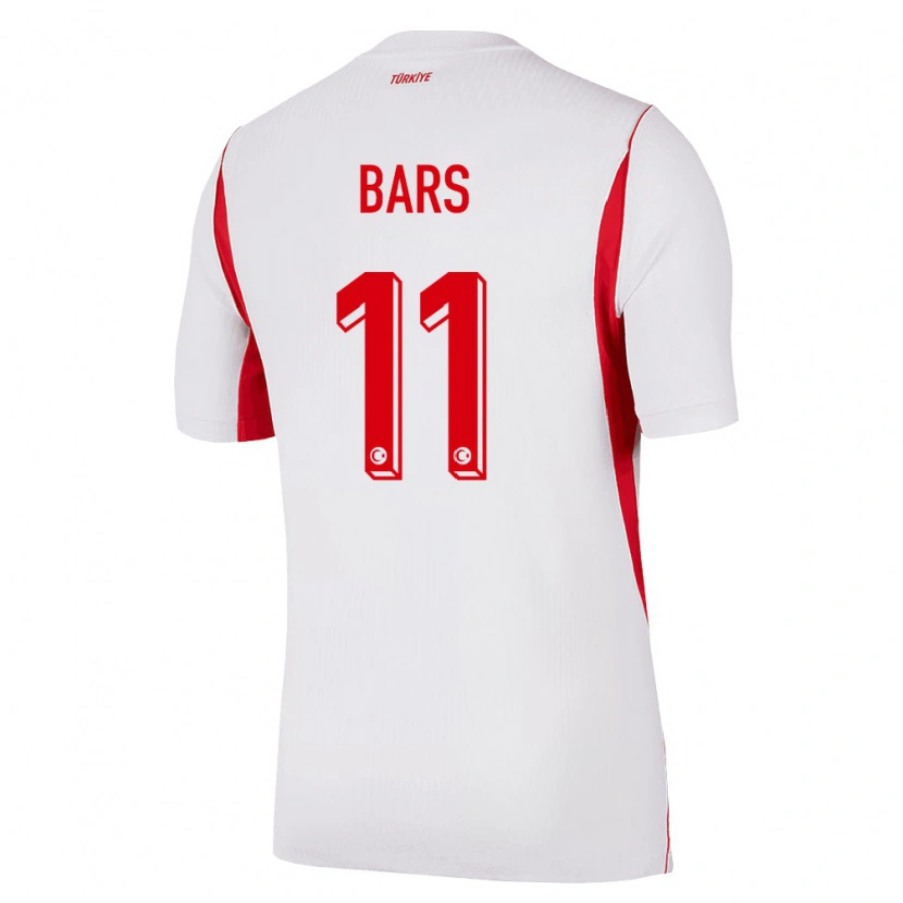 Danxen Hombre Camiseta Turquía Emir Bars #11 Blanco Rojo Borgoña 2ª Equipación 26-28 La Camisa México