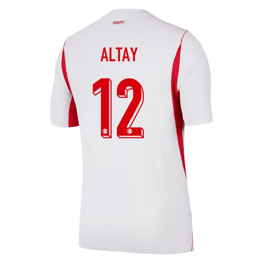 Danxen Hombre Camiseta Turquía Altay Bayındır #12 Blanco Rojo Borgoña 2ª Equipación 26-28 La Camisa México
