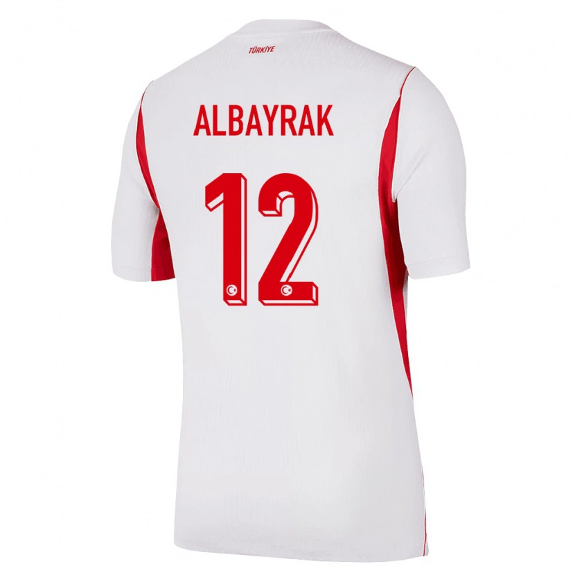 Danxen Hombre Camiseta Turquía Ege Albayrak #12 Blanco Rojo Borgoña 2ª Equipación 26-28 La Camisa México