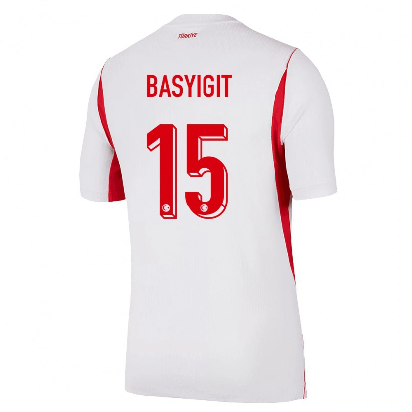 Danxen Hombre Camiseta Turquía Emirhan Başyiğit #15 Blanco Rojo Borgoña 2ª Equipación 26-28 La Camisa México