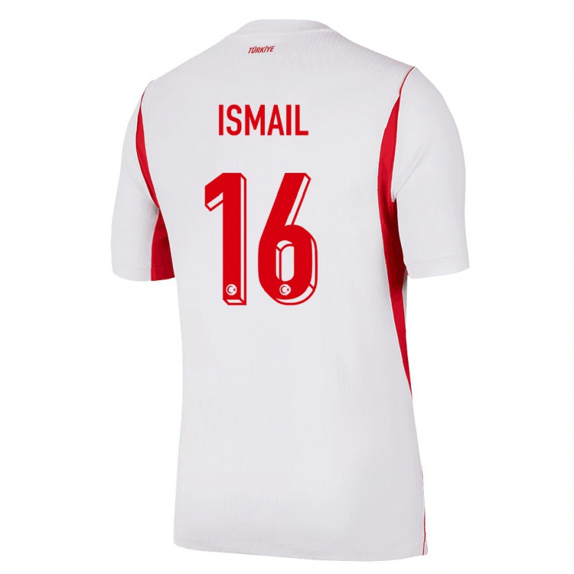 Danxen Hombre Camiseta Turquía İsmail Yüksek #16 Blanco Rojo Borgoña 2ª Equipación 26-28 La Camisa México