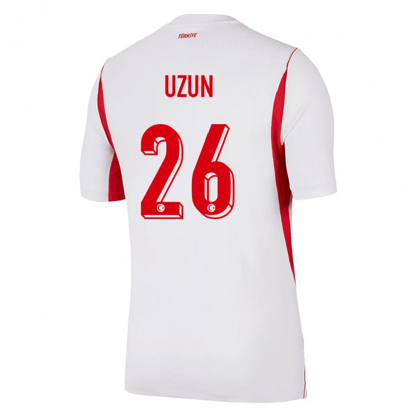 Danxen Hombre Camiseta Turquía Can Uzun #26 Blanco Rojo Borgoña 2ª Equipación 26-28 La Camisa México