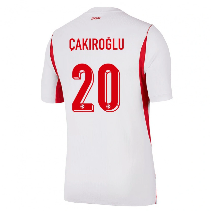 Danxen Hombre Camiseta Turquía Onuralp Çakıroğlu #20 Blanco Rojo Borgoña 2ª Equipación 26-28 La Camisa México