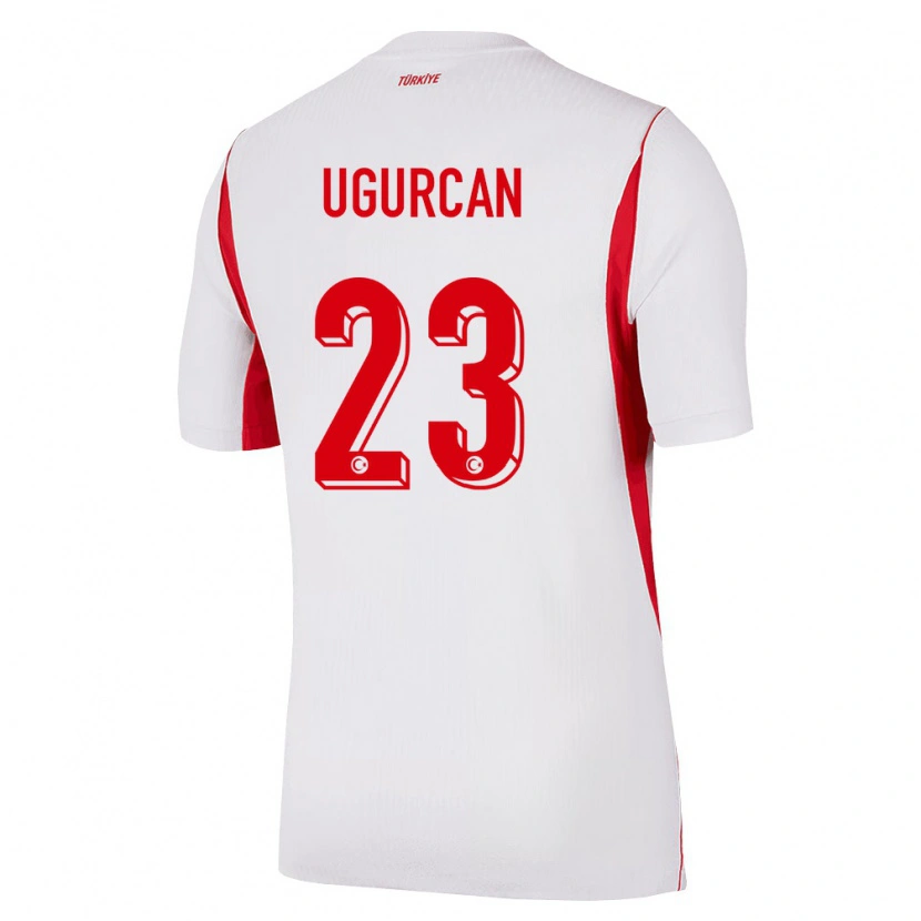 Danxen Hombre Camiseta Turquía Uğurcan Çakır #23 Blanco Rojo Borgoña 2ª Equipación 26-28 La Camisa México