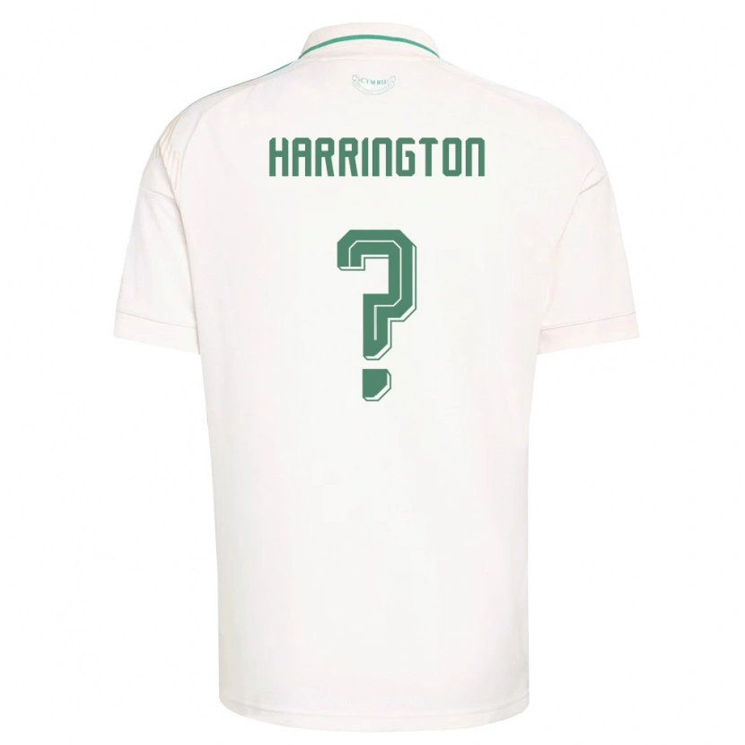 Danxen Hombre Camiseta Gales Theo Harrington #0 Blanco Marrón Verde 2ª Equipación 26-28 La Camisa México