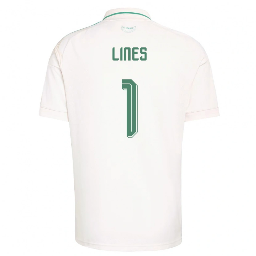 Danxen Hombre Camiseta Gales Luis Lines #1 Blanco Marrón Verde 2ª Equipación 26-28 La Camisa México